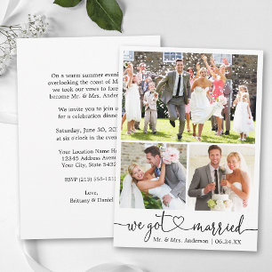 Calligraphy Heart Wedding After Party 3 Photos Announcement