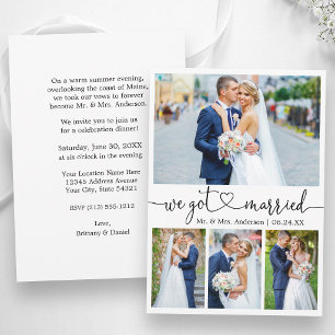 Calligraphy Heart Wedding After Party 4 Photos Announcement