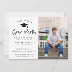 Calligraphy Horizontal Grad Party Invitation