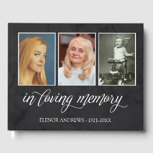 Calligraphy In Loving Memory Photo Collage Guest Book
