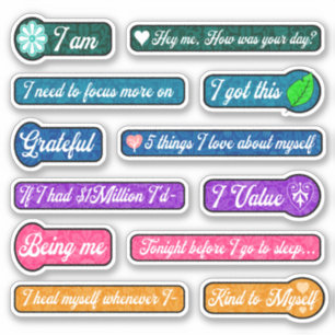 Calligraphy Journal Prompts Stickers 