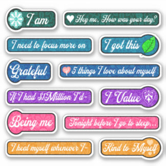 Calligraphy Journal Prompts Stickers 