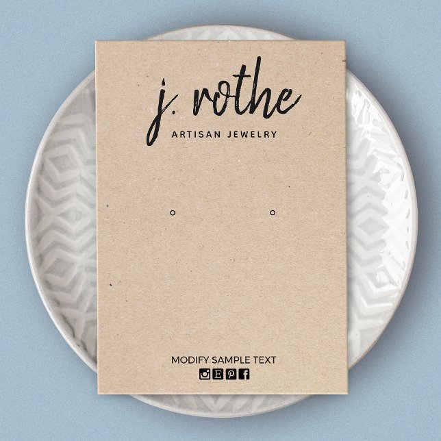 Calligraphy Kraft Handmade Earrings Display (Creator Uploaded)