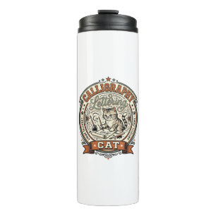 Calligraphy Lettering Cat Calligraphy Lettering Ca Thermal Tumbler