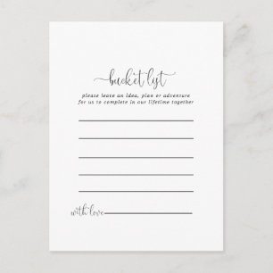 Calligraphy Love Fancy Script Bucket List Cards