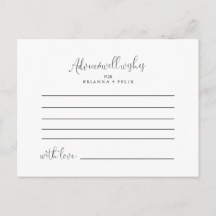 Calligraphy Love Fancy Script Wedding Advice Card