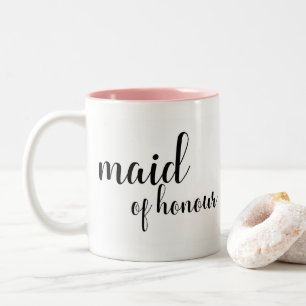 Calligraphy maid of honour, bridal mug