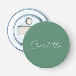 Calligraphy Minimalist Chic Custom Personal Edit Bottle Opener