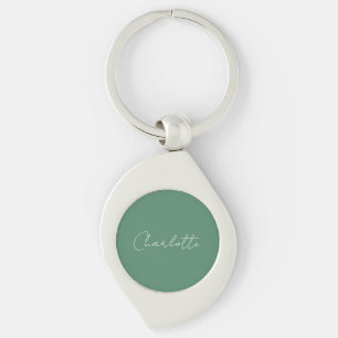 Calligraphy Minimalist Chic Custom Personal Edit Keychain