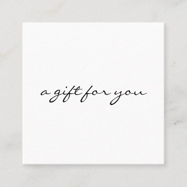 Calligraphy Minimalist Gift Certificate (Front)