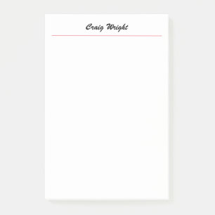 Calligraphy Minimalist Plain Chic Personalized Post-it Notes
