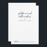 Calligraphy Modern Elegant Wedding Well Wishes  Advice Card<br><div class="desc">This calligraphy modern elegant wedding well wishes advice card is perfect for a rustic wedding. The simple and elegant design features classic and fancy script typography in black and white. These cards are perfect for a wedding, bridal shower, baby shower, graduation party & more. Personalize the cards with the names...</div>