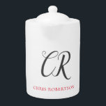 Calligraphy Monogram Name Black Grey Custom Gift<br><div class="desc">It will immediately attract attention with its minimalist and modern design.</div>