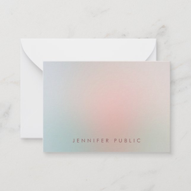 Calligraphy Monogram Simple Elegant Colour Templat Card (Front)