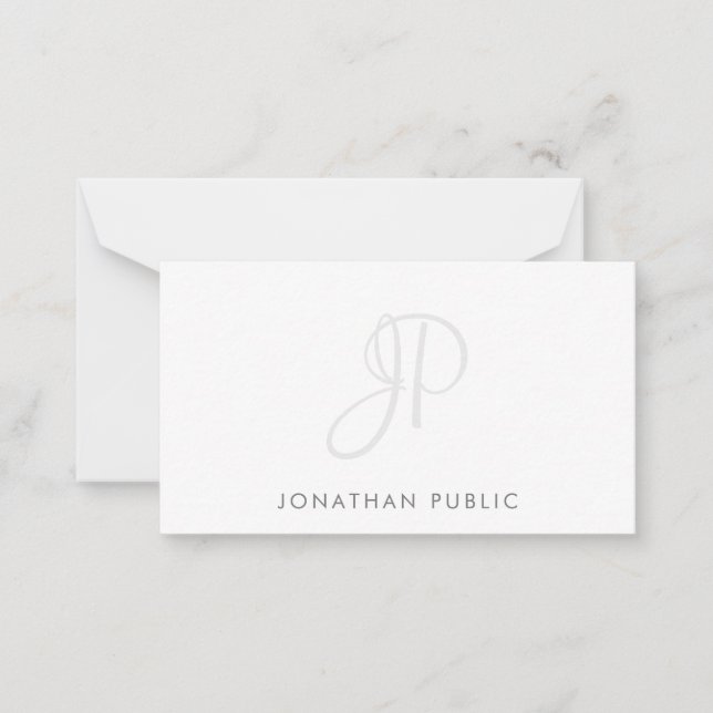 Calligraphy Monogram Simple Template Minimalist (Front)