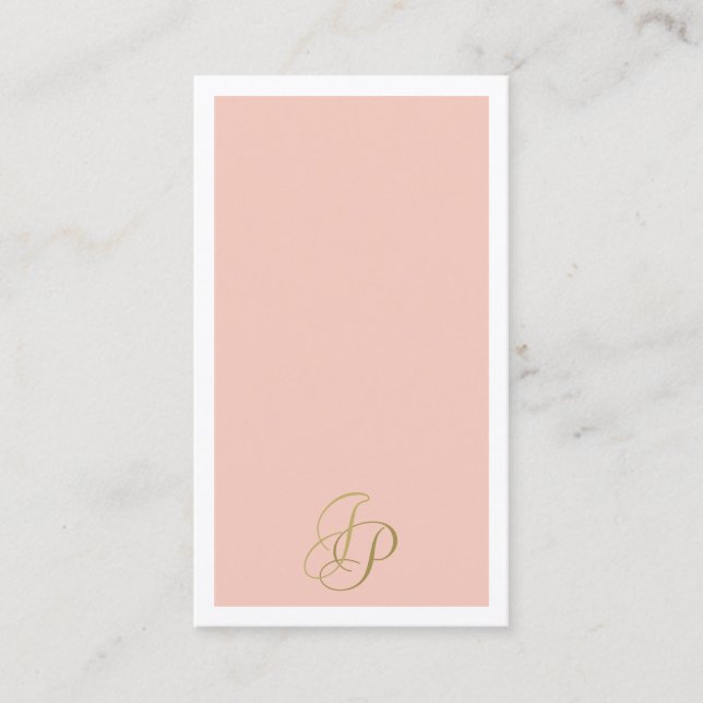 Calligraphy Monogram Template Elegant Colours Business Card (Front)