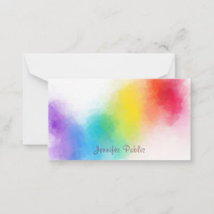 Calligraphy Monogram Template Rainbow Colourful
