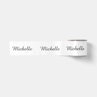Calligraphy Name Creative Trendy White  Satin Ribbon