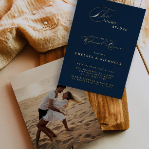 Calligraphy Night Before Rehearsal Dinner Gold