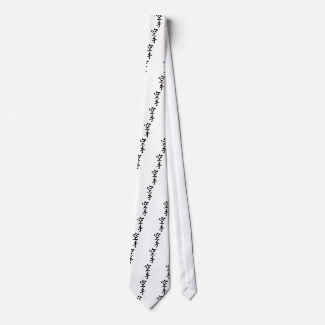Calligraphy of the Japanese Word Karate Tie (Front)