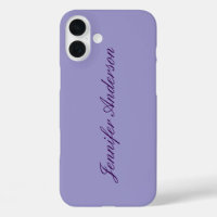 Calligraphy Pastel Pale Purple Personalized 