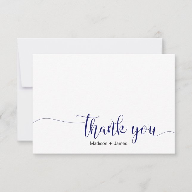 Calligraphy Personalized Thank You Notecard set (Front)