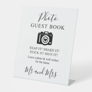 Calligraphy Photo Guest Book Camera Sign