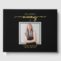 Calligraphy Photo Memorial Remembrance Guest Book