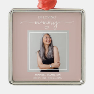 Calligraphy Photo Memorial Remembrance Metal Ornam Metal Ornament