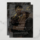 Calligraphy Photo Overlay Wedding Save The Date