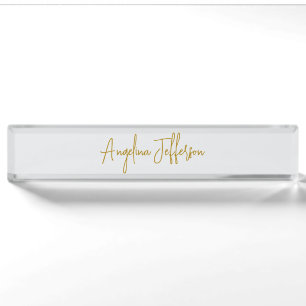Calligraphy Professional Elegant Gold Color Nameplate