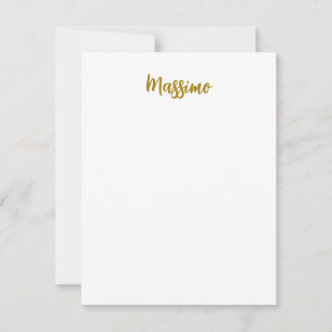 Calligraphy Professional Elegant Gold Colour Card