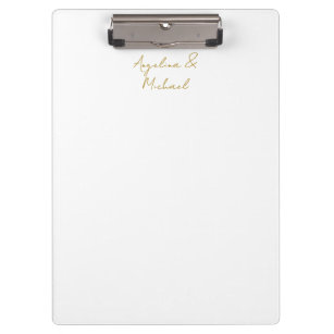 Calligraphy Professional Elegant Gold Colour Clipboard