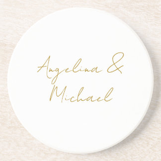 Calligraphy Professional Elegant Gold Colour Coaster
