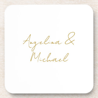 Calligraphy Professional Elegant Gold Colour Coaster