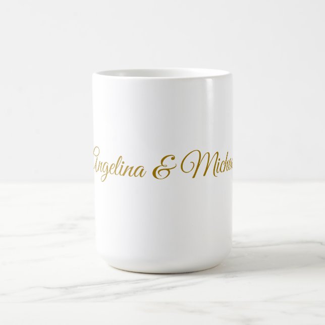 Calligraphy Professional Elegant Gold Colour Coffee Mug (Center)