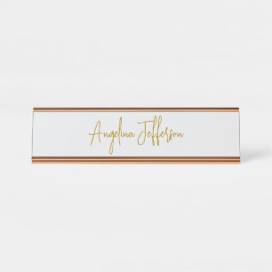Calligraphy Professional Elegant Gold Colour Desk Name Plate