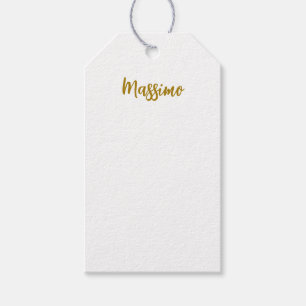 Calligraphy Professional Elegant Gold Colour Gift Tags