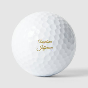 Calligraphy Professional Elegant Gold Colour Golf Balls