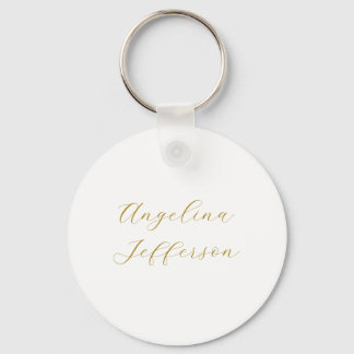 Calligraphy Professional Elegant Gold Colour Keychain