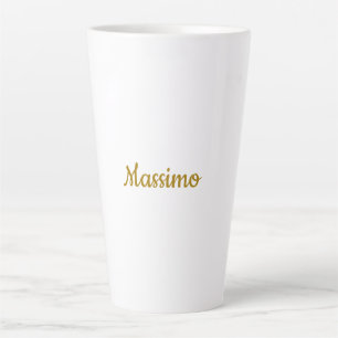 Calligraphy Professional Elegant Gold Colour Latte Mug