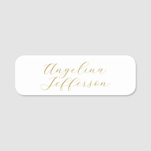 Calligraphy Professional Elegant Gold Colour Name Tag