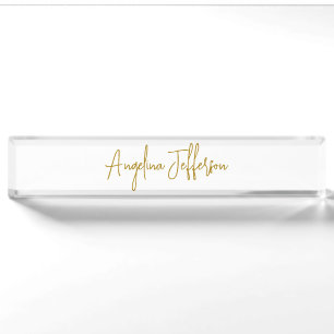 Calligraphy Professional Elegant Gold Colour Nameplate