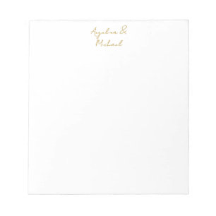 Calligraphy Professional Elegant Gold Colour Notepad