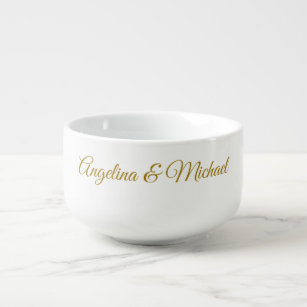 Calligraphy Professional Elegant Gold Colour Soup Mug