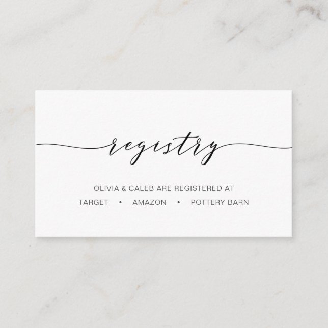 Calligraphy Registry Card (Front)