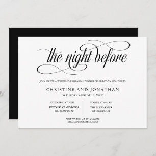 Calligraphy Rehearsal Dinner  Invitation
