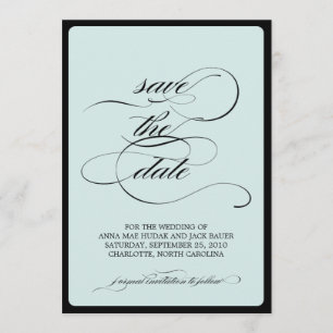 {calligraphy} save the date