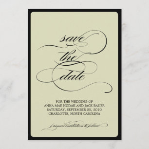 {calligraphy} save the date
