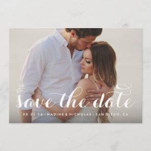 Calligraphy Save the Date Overlay